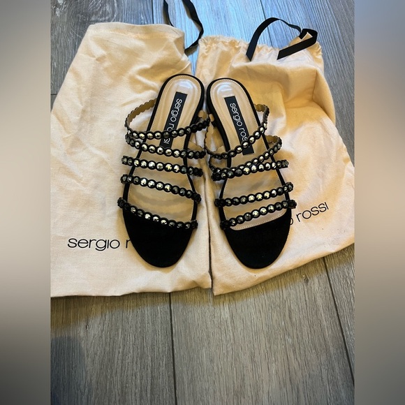 NWOT Sergio Rossi KIMBERLY womens Slide Sandal Size 39 / W 8.5-9 - Picture 4 of 10